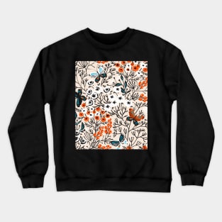 Butterflies And Flowers Seamless Pattern Crewneck Sweatshirt